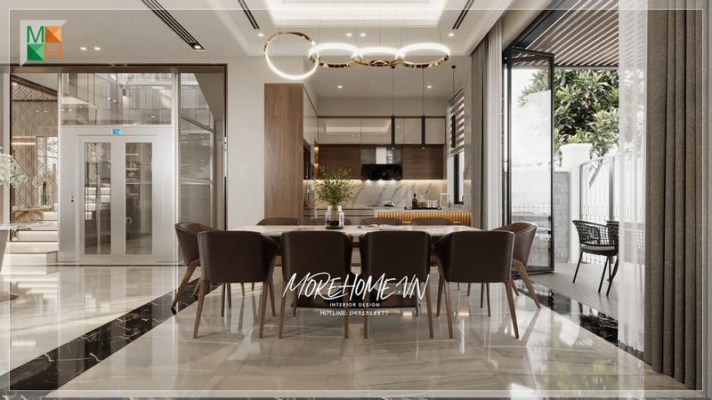 Sự độc đáo của đá ốp bếp vân mây góp phần tạo nên ấn tượng thiện cảm và thoáng mát cho không gian sống của mọi gia đình.