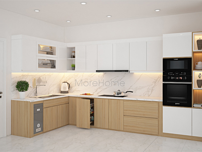 Mẫu tủ bếp cao cấp Morehome