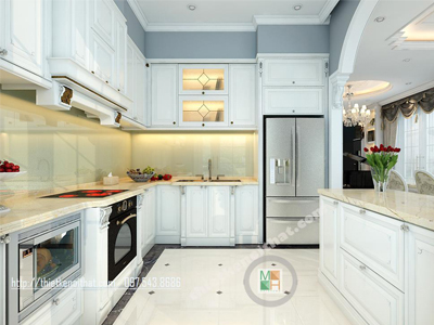 Mẫu tủ bếp cao cấp Morehome