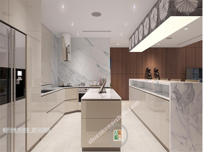 Mẫu tủ bếp cao cấp Morehome
