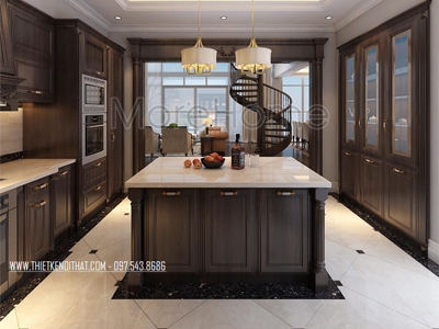 Mẫu tủ bếp cao cấp Morehome