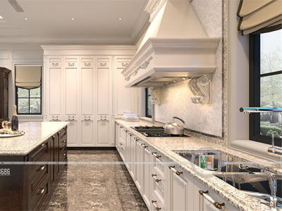 Mẫu tủ bếp cao cấp Morehome