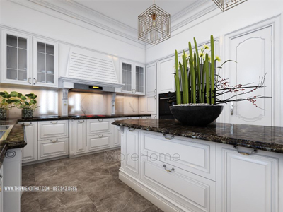 Mẫu tủ bếp cao cấp Morehome
